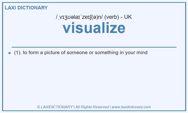Definition visualize in British English