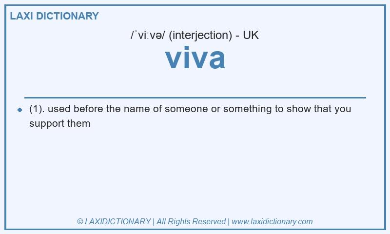 Definition viva in British English