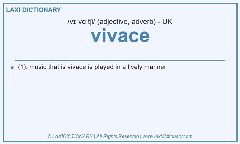 Definition vivace in British English