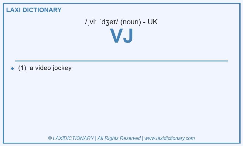 Definition VJ in British English