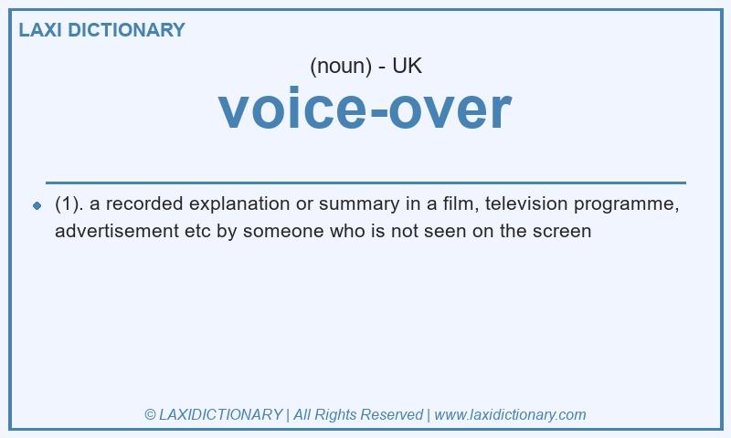 Definition voice-over in British English