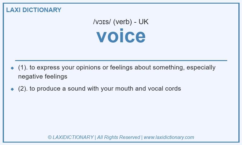 Definition voice in British English