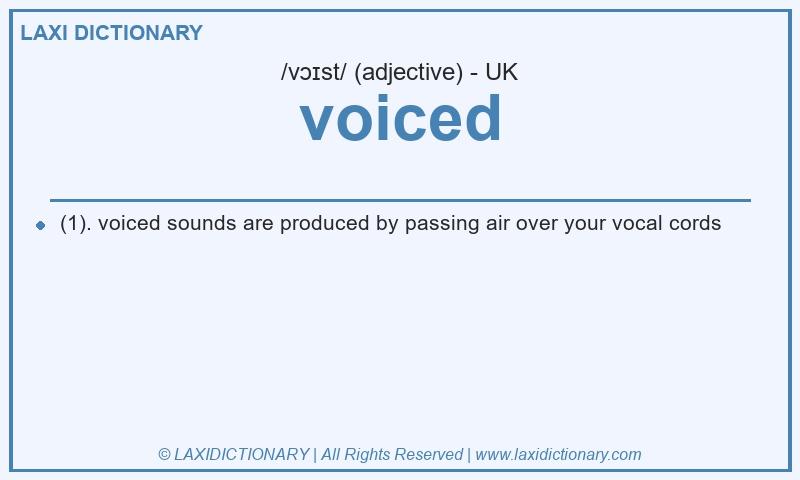Definition voiced in British English