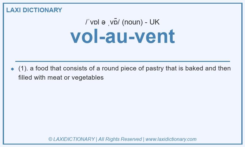 Definition vol-au-vent in British English