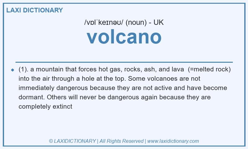 Definition volcano in British English