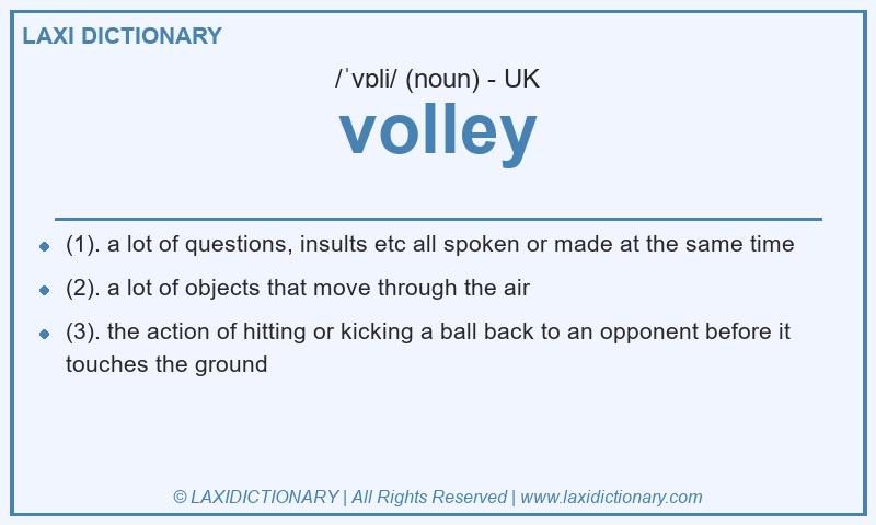 Definition volley in British English