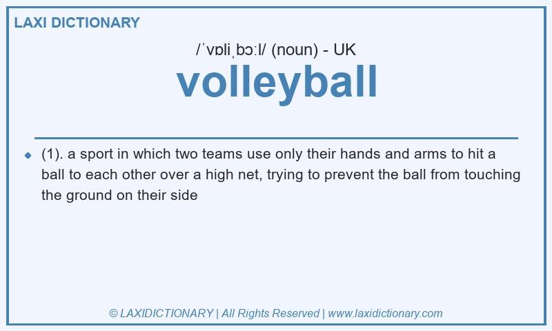 Definition volleyball in British English