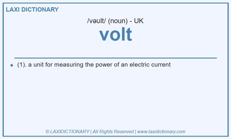 Definition volt in British English