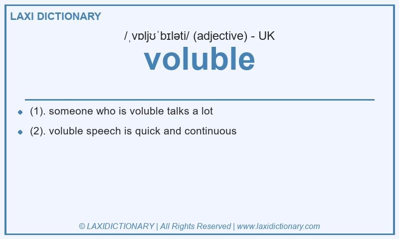 Definition voluble in British English