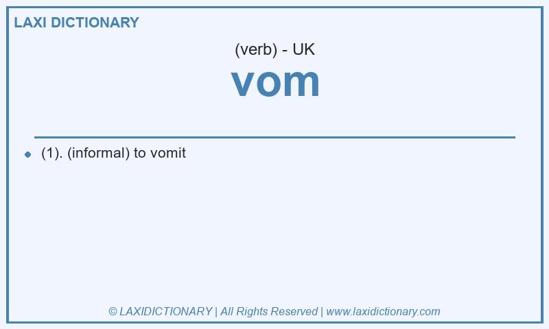 Definition vom in British English