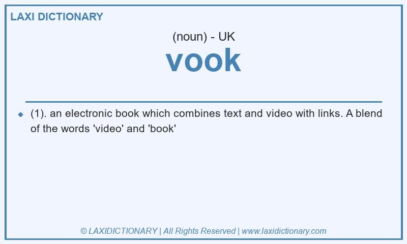 Definition vook in British English