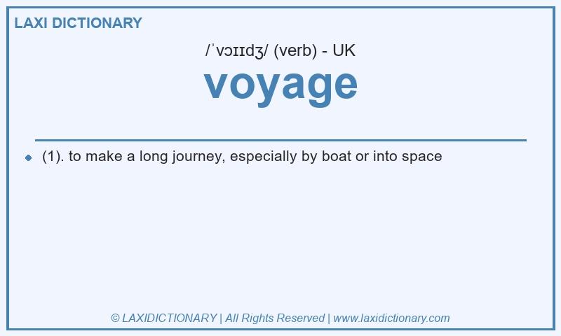 Definition voyage in British English