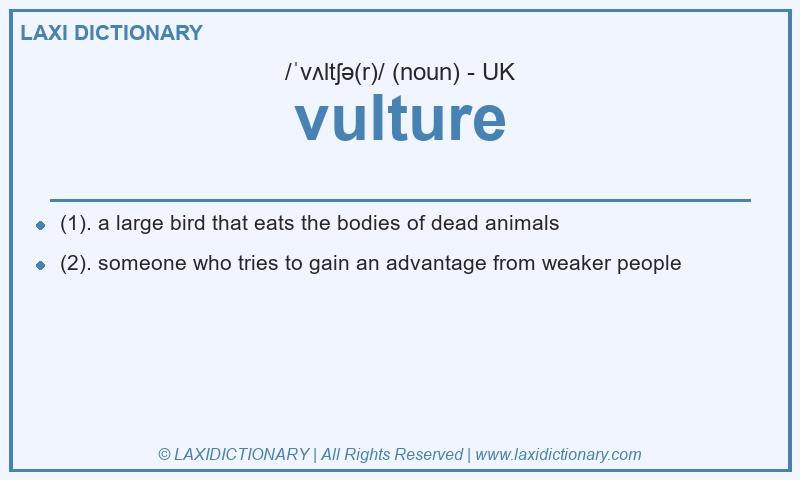 Definition vulture in British English
