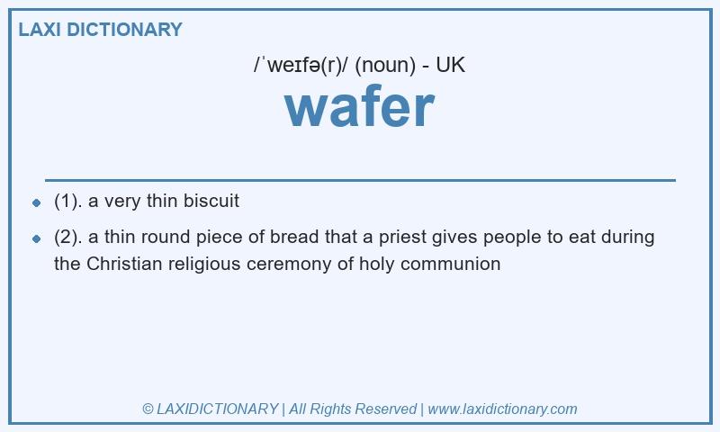 Definition wafer in British English