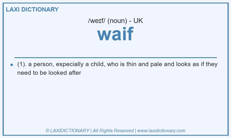 Definition waif in British English