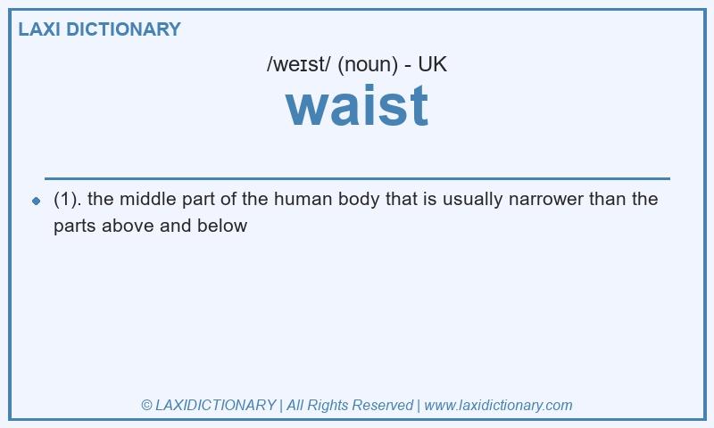 Definition waist in British English