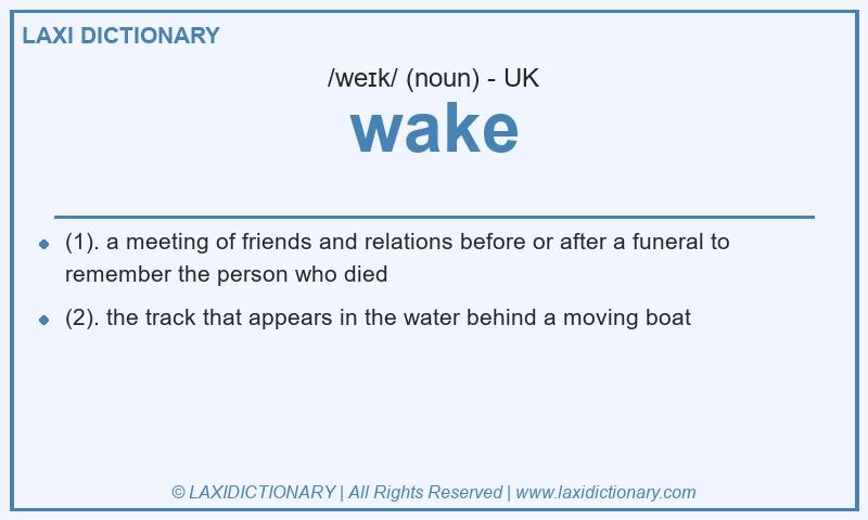 Definition wake in British English