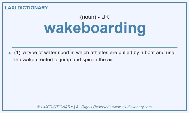 Definition wakeboarding in British English