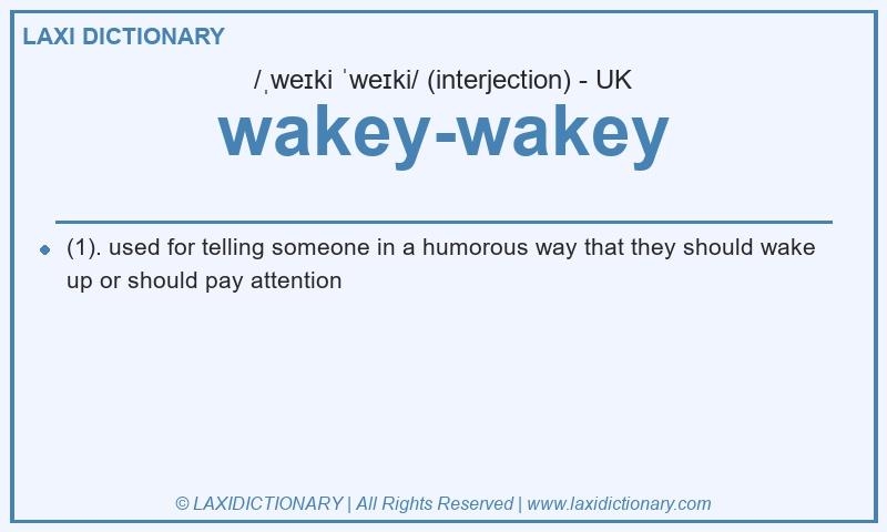 Definition wakey-wakey in British English