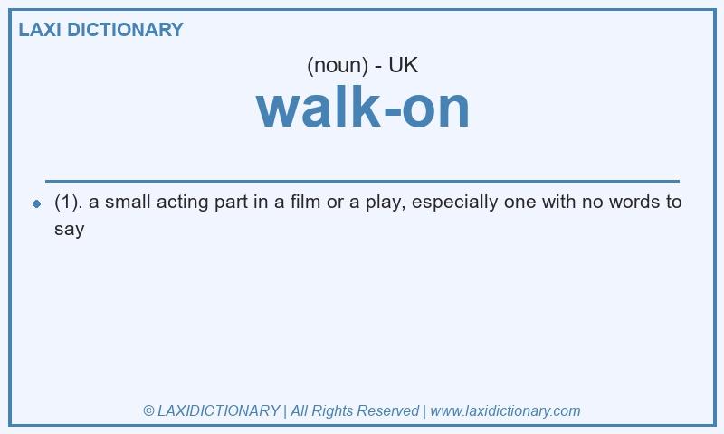 Definition walk-on in British English
