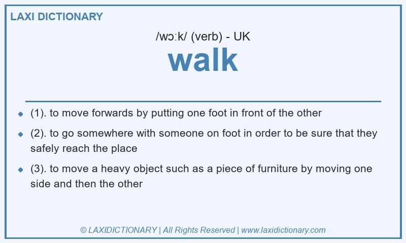 Definition walk in British English