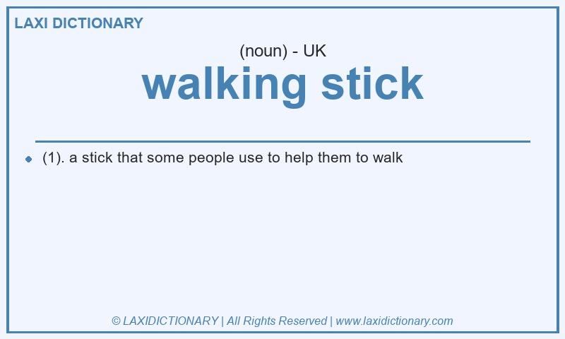 Definition walking stick in British English