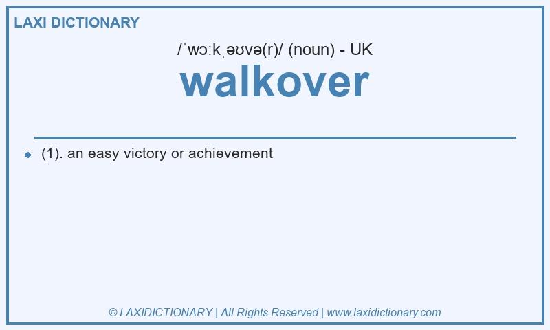 Definition walkover in British English