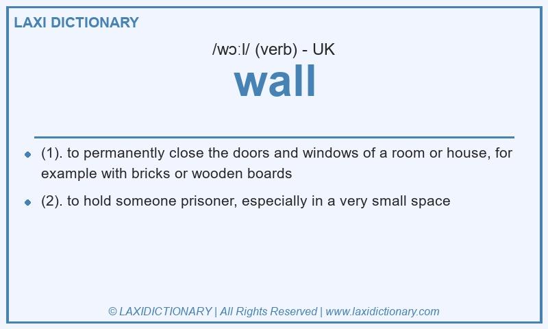 Definition wall in British English