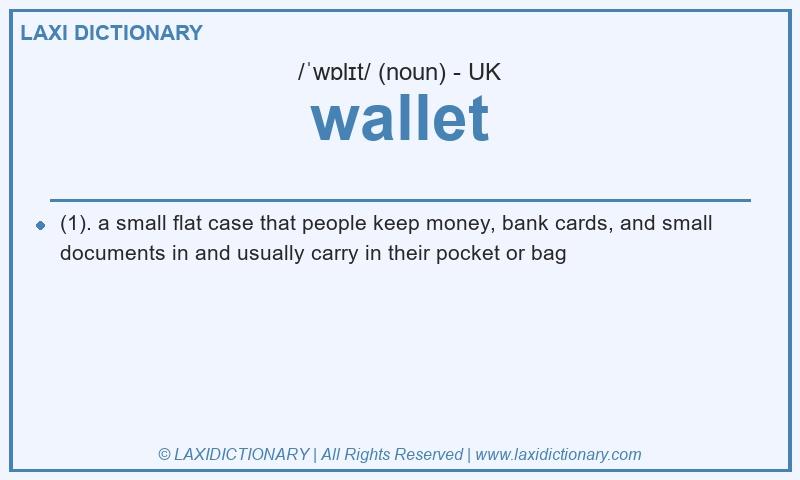 Definition wallet in British English