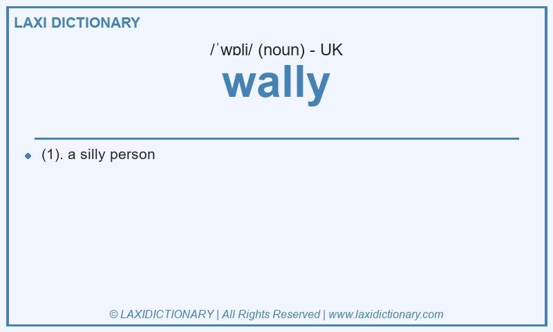 Definition wally in British English