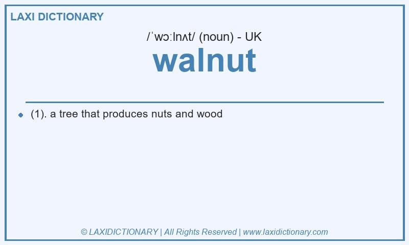 Definition walnut in British English