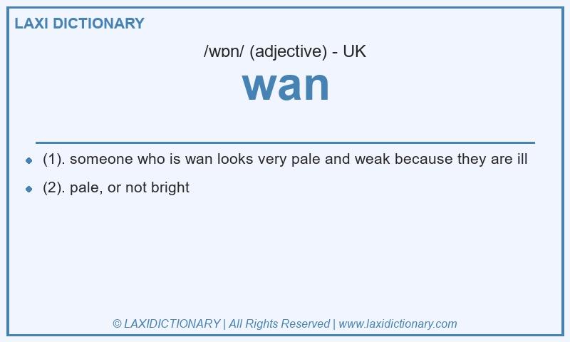 Definition wan in British English