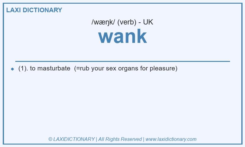Definition wank in British English