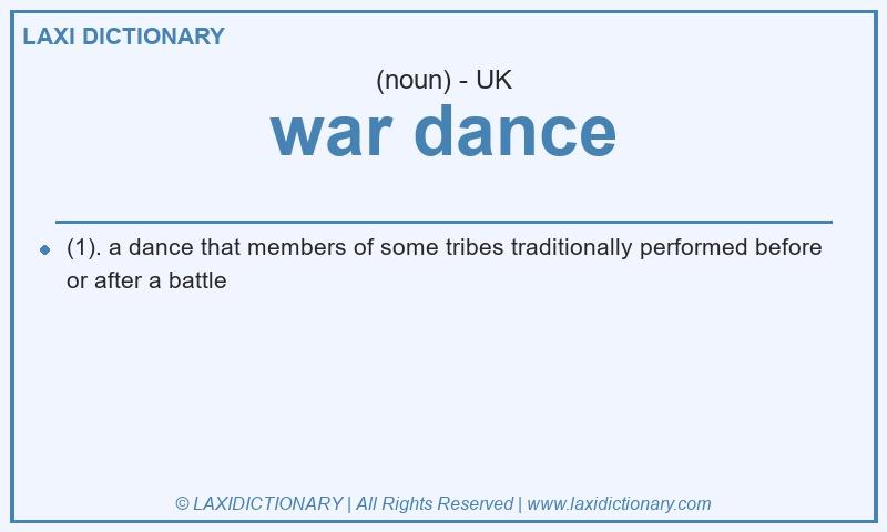 Definition war dance in British English
