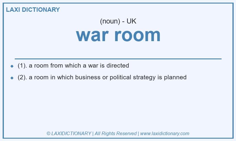 Definition war room in British English
