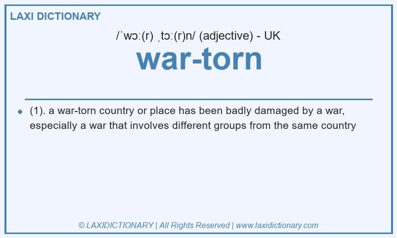 Definition war-torn in British English