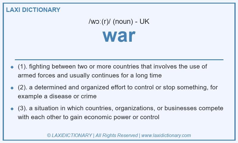 Definition war in British English