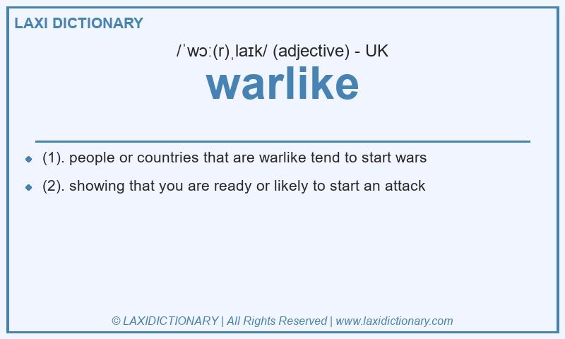 Definition warlike in British English