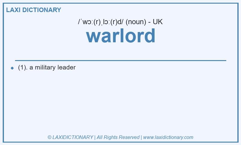 Definition warlord in British English