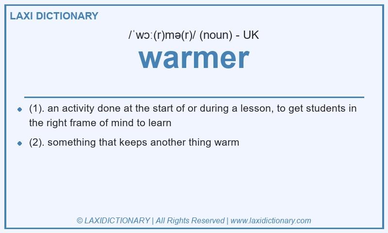 Definition warmer in British English