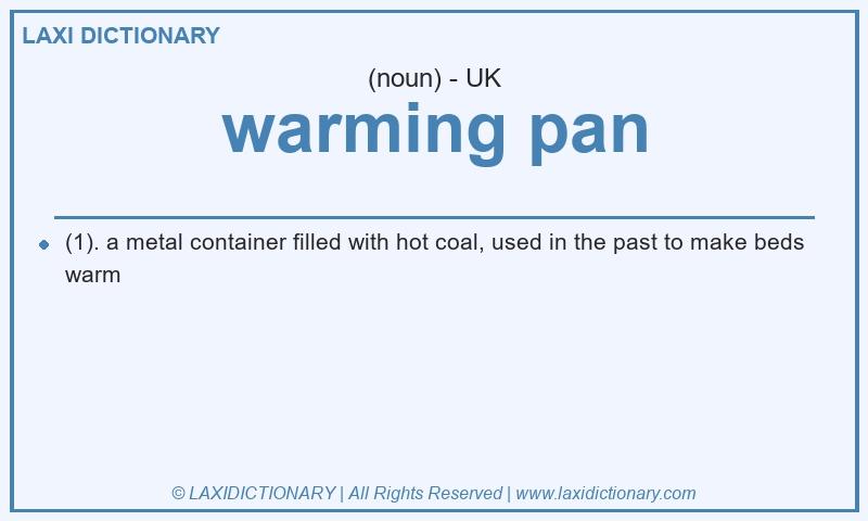 Definition warming pan in British English