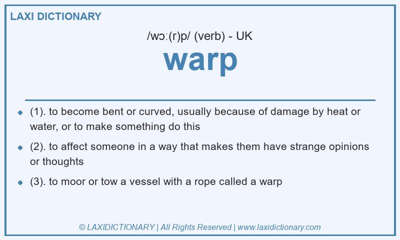 Definition warp in British English