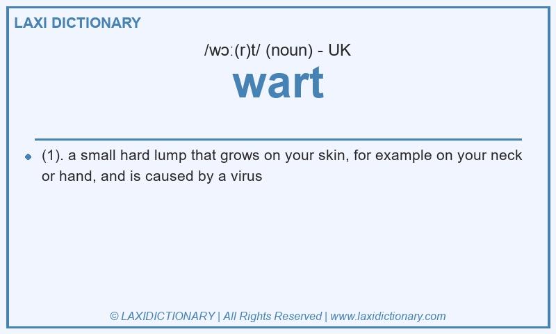 Definition wart in British English