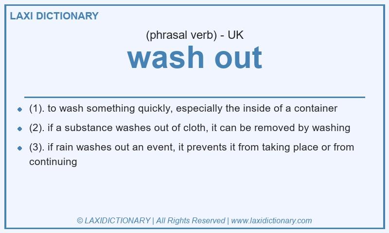 Definition wash out in British English