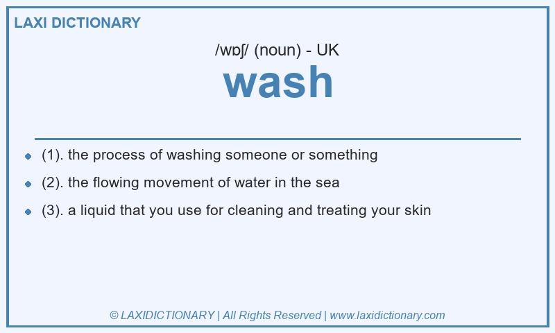 Definition wash in British English