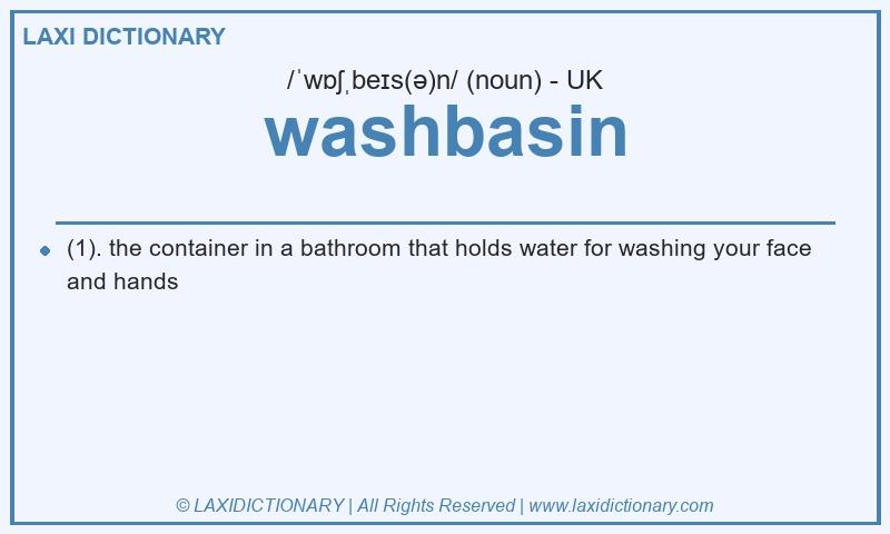 Definition washbasin in British English