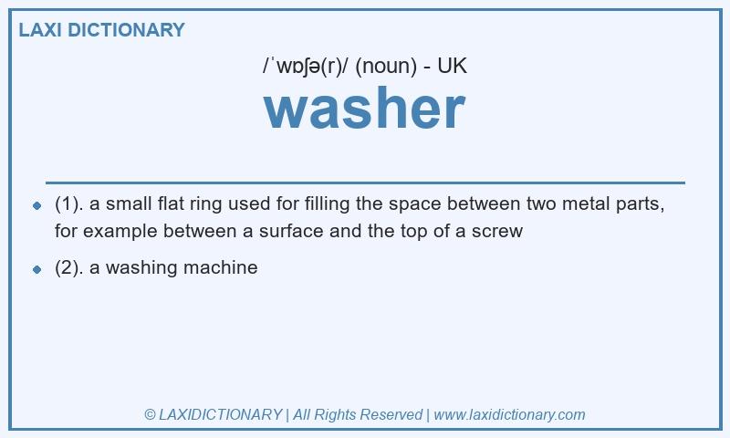 Definition washer in British English