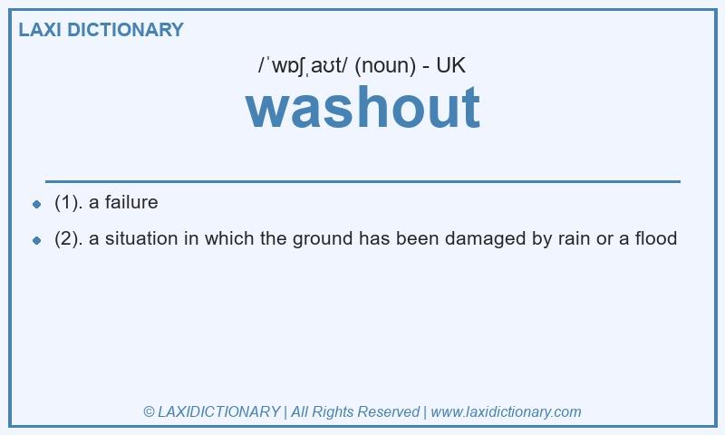 Definition washout in British English