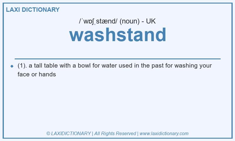 Definition washstand in British English