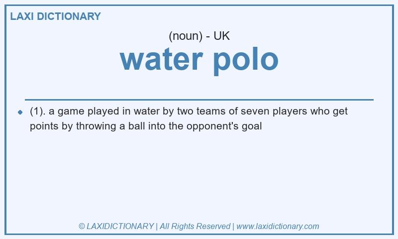 Definition water polo in British English